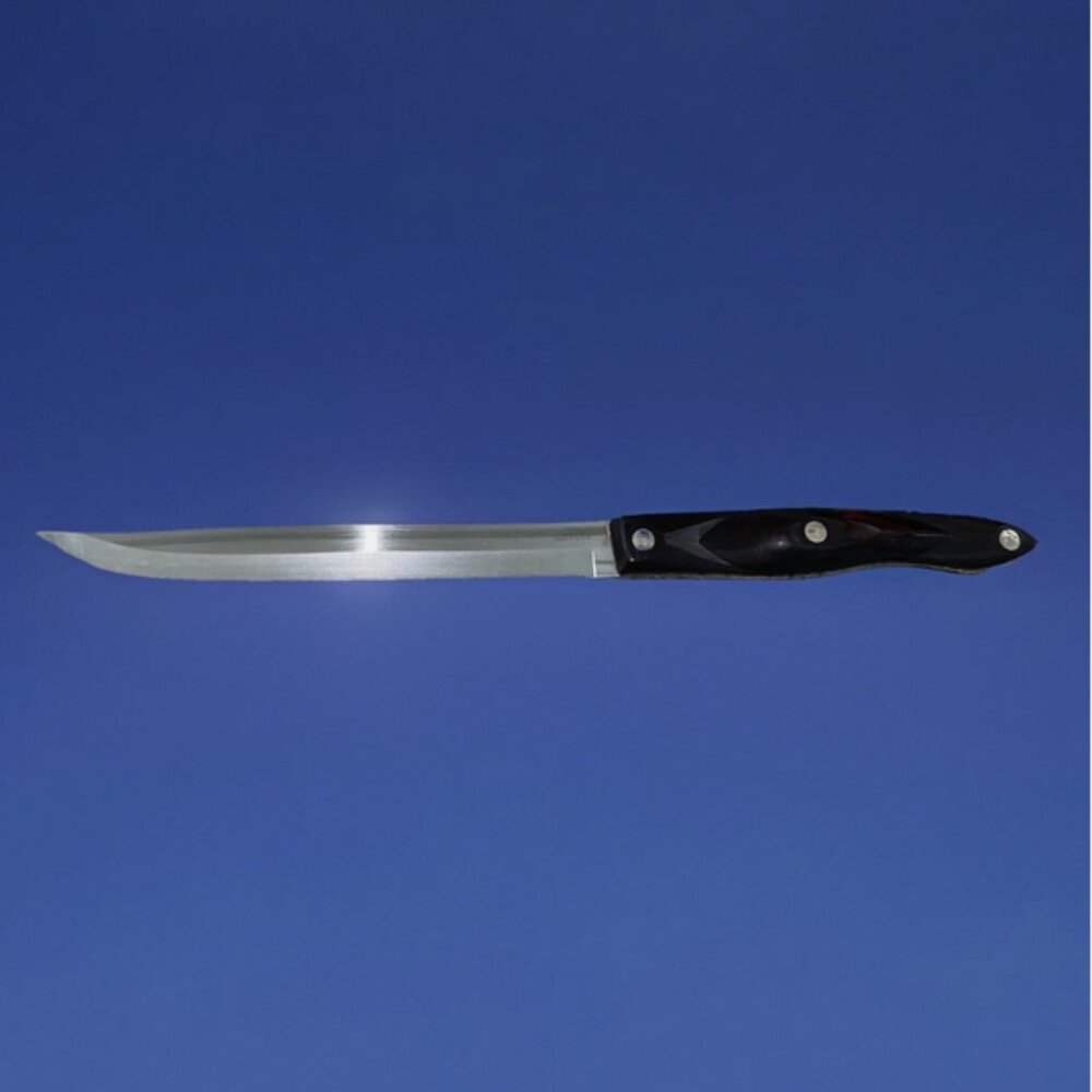 Cutco  12.5” Serrated Carving Knife Brown Handle Cutlery - 7” Blade - 1729 KJ